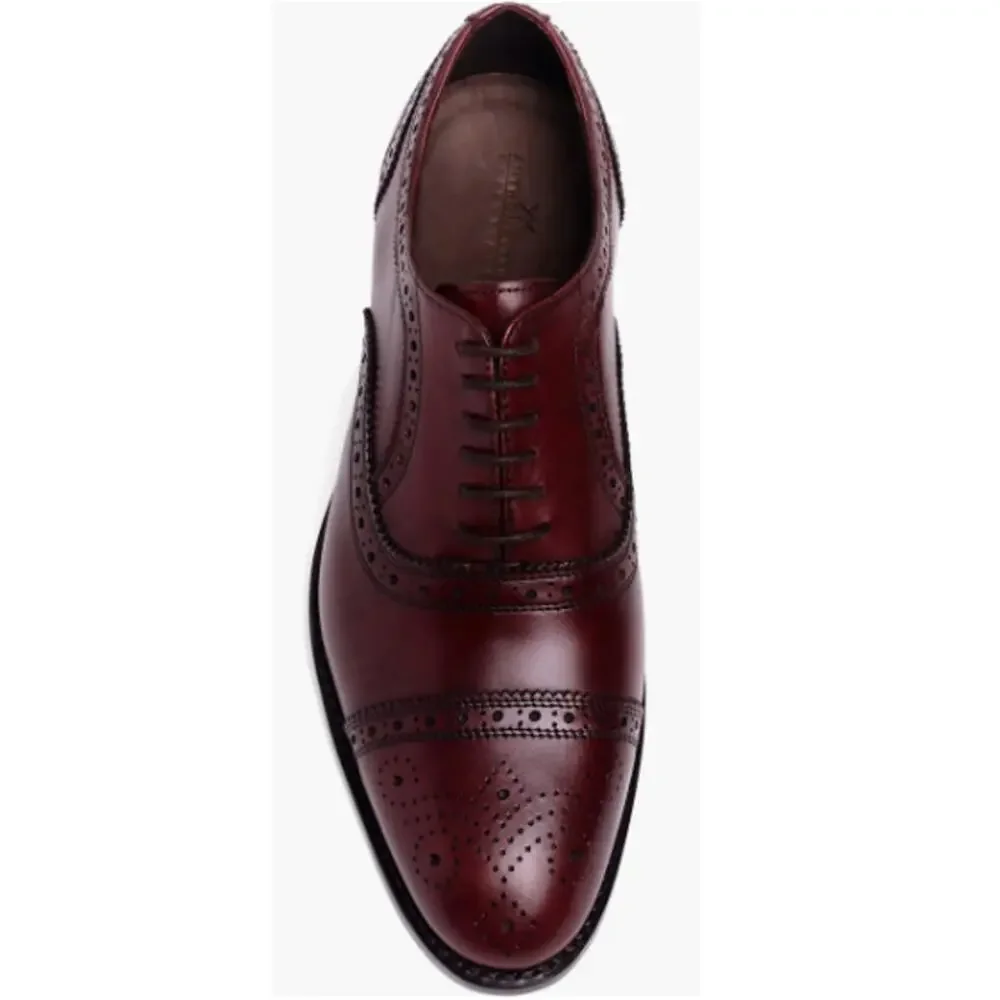 Anthony Veer Men's Dark Red Ford Brogue Oxford Shoes Size 9.5